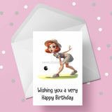 Lawn Bowls Female Bowler 04 Edible Icing Cake Topper or Ribbon