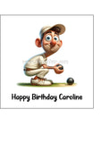 Lawn Bowls Male Bowler 04 Edible Icing Cake Topper or Ribbon