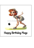 Lawn Bowls Female Bowler 04 Edible Icing Cake Topper or Ribbon