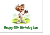 Lawn Bowls Male Bowler 05 Edible Icing Cake Topper or Ribbon