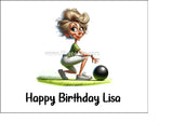 Lawn Bowls Female Bowler 05 Edible Icing Cake Topper or Ribbon