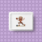 Lawn Bowls Female Bowler 06 Edible Icing Cake Topper or Ribbon