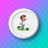 Lawn Bowls Male Bowler 06 Edible Icing Cake Topper or Ribbon
