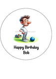 Lawn Bowls Male Bowler 06 Edible Icing Cake Topper or Ribbon