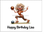 Lawn Bowls Female Bowler 06 Edible Icing Cake Topper or Ribbon