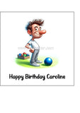 Lawn Bowls Male Bowler 06 Edible Icing Cake Topper or Ribbon