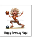 Lawn Bowls Female Bowler 06 Edible Icing Cake Topper or Ribbon