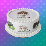 Lawn Bowls Female Bowler 07 Edible Icing Cake Topper or Ribbon