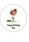 Lawn Bowls Male Bowler 07 Edible Icing Cake Topper or Ribbon