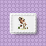 Lawn Bowls Male Bowler 08 Edible Icing Cake Topper or Ribbon