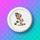 Lawn Bowls Male Bowler 08 Edible Icing Cake Topper or Ribbon