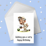 Lawn Bowls Male Bowler 08 Edible Icing Cake Topper or Ribbon