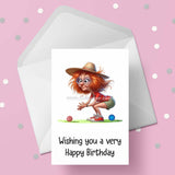Lawn Bowls Female Bowler 08 Edible Icing Cake Topper or Ribbon