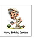 Lawn Bowls Male Bowler 08 Edible Icing Cake Topper or Ribbon