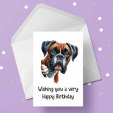 Boxer Dog Birthday Card 01