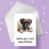 Boxer Dog 02 Birthday Card