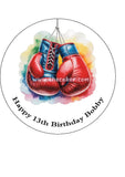 Boxing 06 Edible Icing Cake Topper or Ribbon