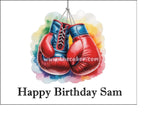 Boxing 06 Edible Icing Cake Topper or Ribbon