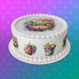 Boxing 07 Edible Icing Cake Topper or Ribbon