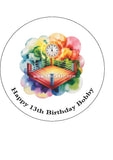 Boxing 07 Edible Icing Cake Topper or Ribbon