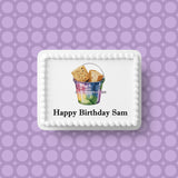 Boxing 10 Edible Icing Cake Topper or Ribbon