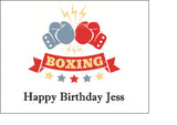 Boxing 04 Edible Icing Cake Topper or Ribbon