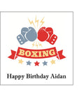 Boxing 04 Edible Icing Cake Topper or Ribbon