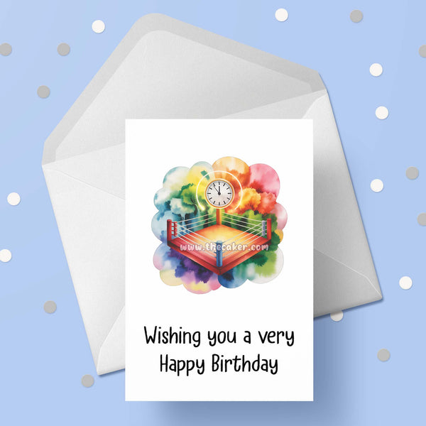 Boxing 07 Birthday Card