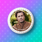 Brad Pitt Edible Icing Cake Topper or Ribbon