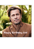 Brad Pitt Edible Icing Cake Topper or Ribbon