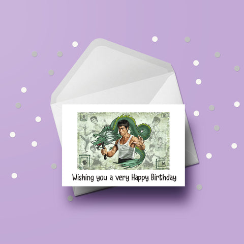 Bruce Lee 02 Birthday Card