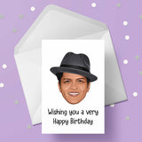 Bruno Mars 01 Edible Icing Cake Topper or Ribbon