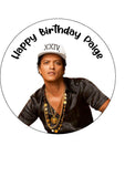 Bruno Mars 02 Edible Icing Cake Topper or Ribbon