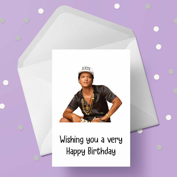 Bruno Mars 02 Birthday Card