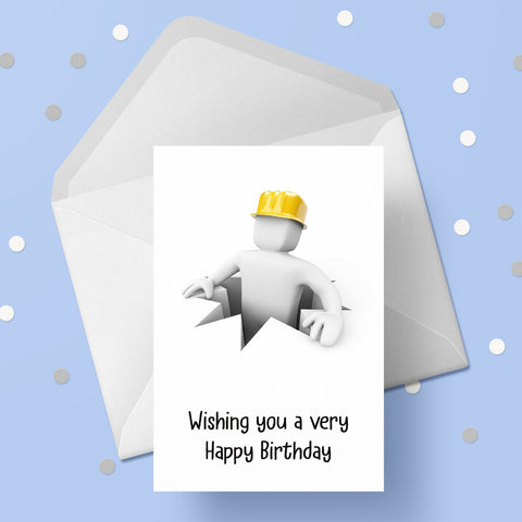 Builder Birthday Card