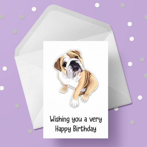 Bulldog Birthday Card
