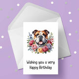 Bulldog Birthday Card 03