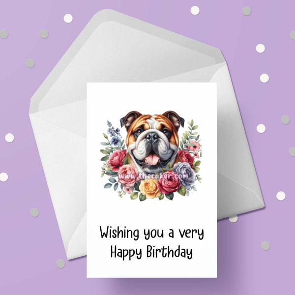 Bulldog Birthday Card 03