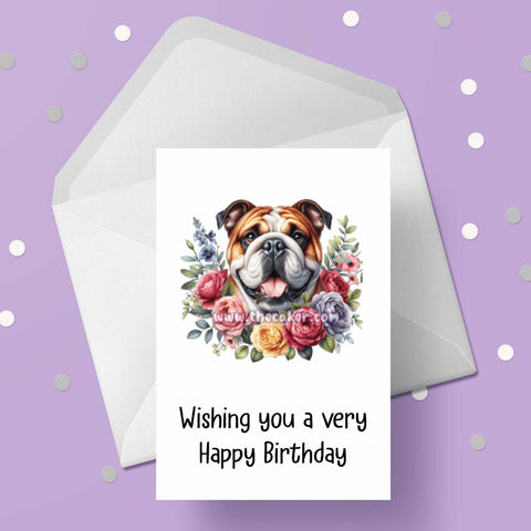 Bulldog Birthday Card 03