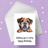 Bulldog Birthday Card 04