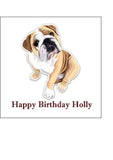 Bulldog Edible Icing Cake Topper or Ribbon