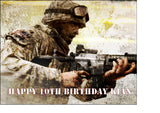 Call of Duty 02 Edible Icing Cake Topper or Ribbon