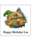 Camping 02  Edible Icing Cake Topper or Ribbon