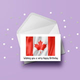 Canada Canadian Flag Birthday Card