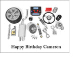 Car Mechanic Engine Parts Edible Icing Cake Topper or Ribbon
