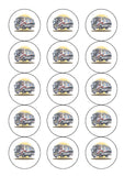 Caravan Motorhome 04 Edible Icing Cake Topper or Ribbon
