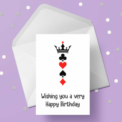 Birthday Card with Playing Cards 05