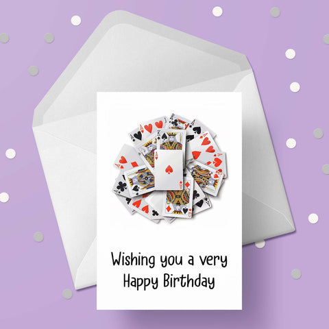 Birthday Card with Playing Cards 06