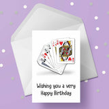 Birthday Card with Playing Cards 07
