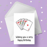 Birthday Card with Playing Cards 08